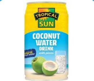 Tropical Sun Coconut Water with Pieces – 12 x 330ml