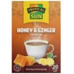 Tropical Sun Honey & Ginger Tea – 6 x 20 Tea Bags