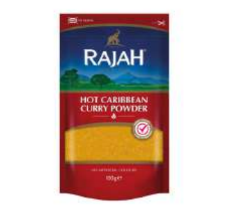 Rajah Caribbean Hot Curry Powder – 100g