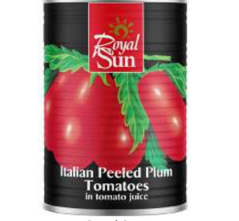 Royal Sun Peeled Plum Tomatoes – 400g